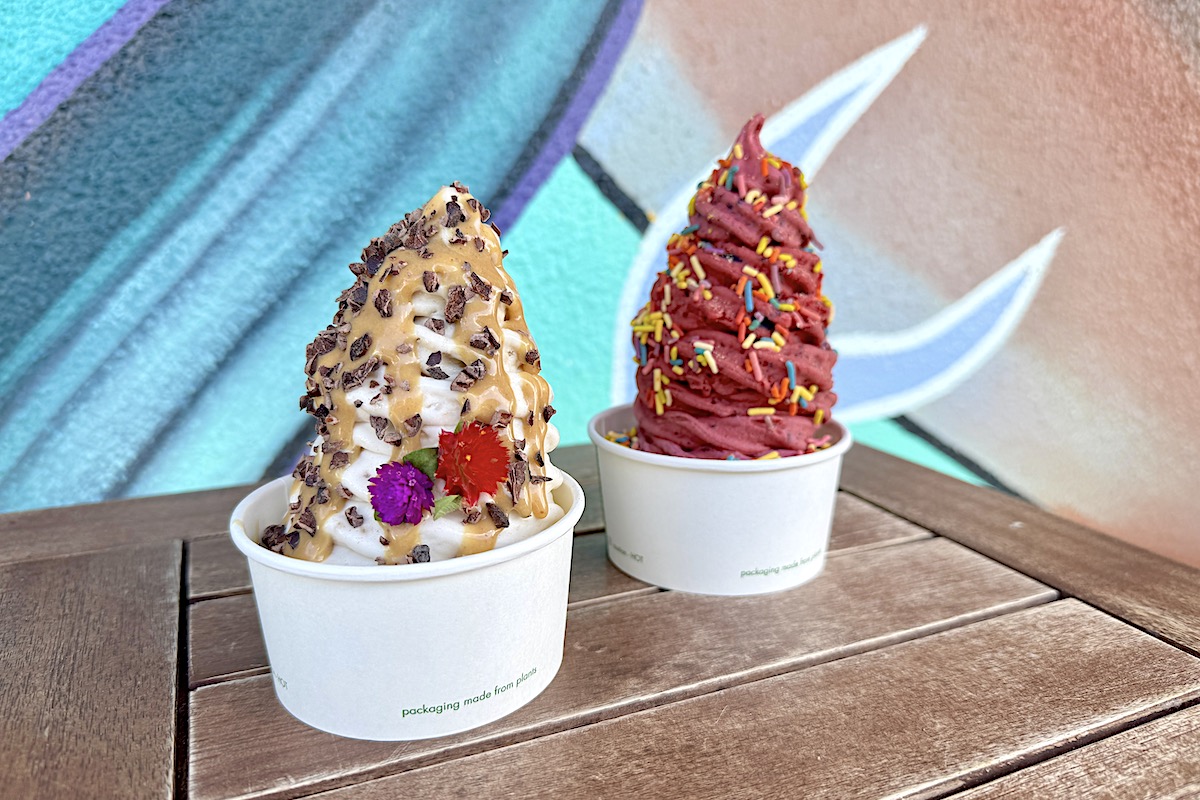 cups of swirls at perfect day ice cream