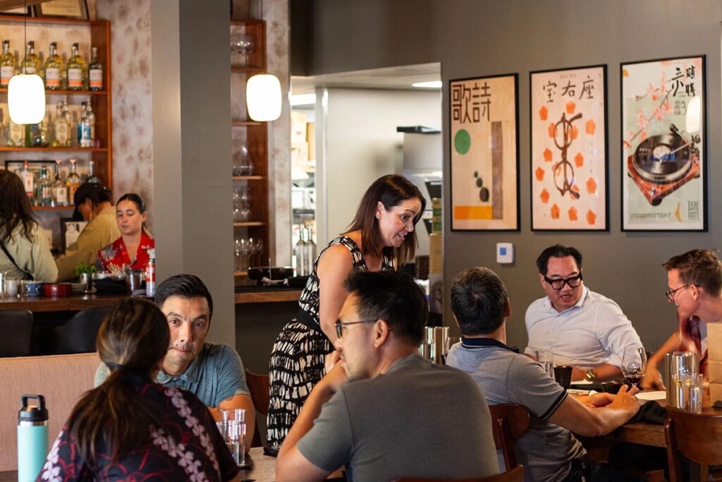 diners at tables in Little Plum