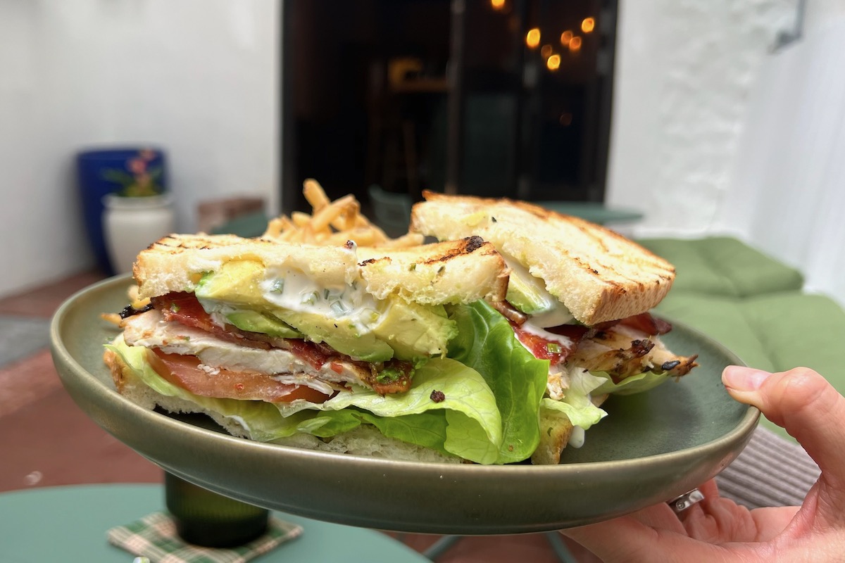 side view of Chicken Club Sandwich 