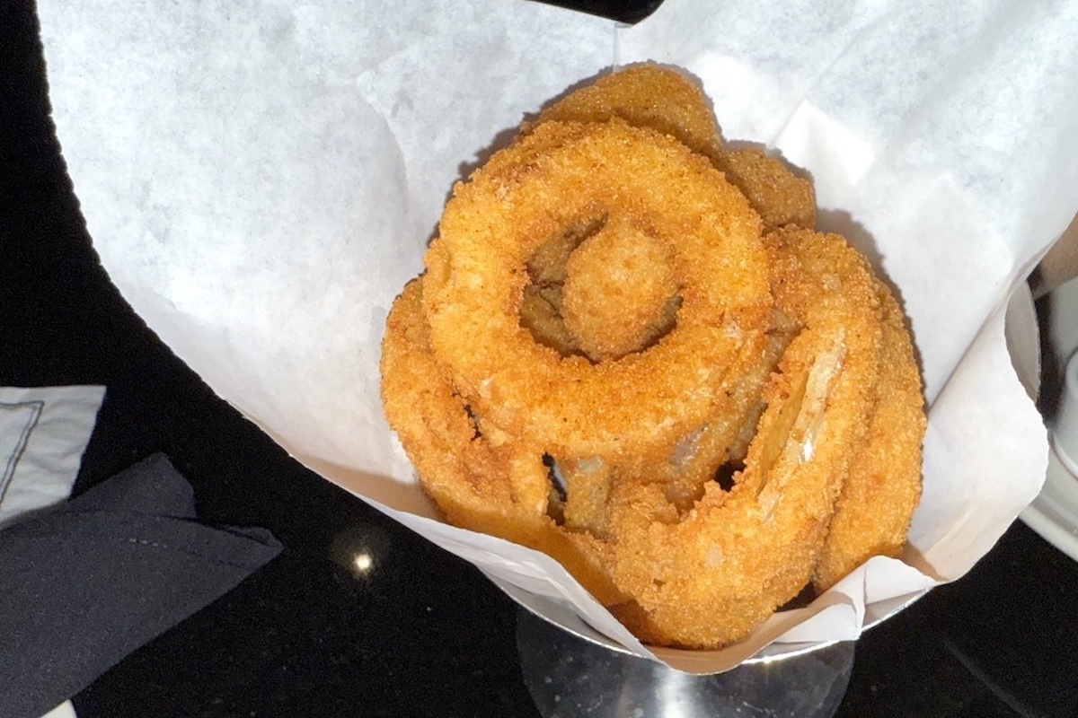 Mortons happy hour Onion Rings 